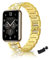 Metall Armband Kompatibel mit Huawei Watch Fit 2 Armband Edelstahl Für Damen Herren Funkelnd Ersatz mit Schnalle Elegant Uhrenarmband Für Huawei Watch Fit 2 (Gold)