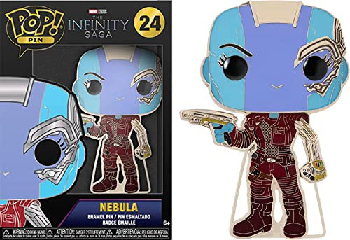 Loungefly POP! Large Enamel Enamel Pin MARVEL INFINITY SAGA: NEBULA - Nebula - Avengers Infinity War Emaille-Nadeln - Niedliche Brosche Zum Sammeln - Für Rucksäcke & Taschen - Geschenkidee