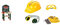 Theo Klein 8461 Bosch Workshop | Arbeitsplatte in Holzoptik mit Lernfunktion und Nagelspiel & 8537 Bosch Zubehör-Set | Hochwertige Arbeitshandschuhe, Brille, Ohrenschützer und Helm | Im Bosch-Design