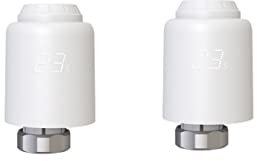 2 Stück Zigbee Smartes Heizkörperthermostat Elektronisch, Smart Programmierbares Heizkörperthermostatventil, Thermostat heizung Digital, Heizkosten sparen, Kompatibel für Google-Home und AIexa