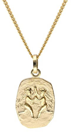 trendor Zwilling Sternzeichen Gold 585 mit vergoldeter Silberkette 15436-06-45 45 cm