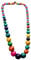 rockible Bohemian Halskette mit Bunten Perlen, Retro Choker Aus Holzperlen, Natürliche Holzperlenkette, Bohemian Necklace with Multi Colored Bead, Wooden Beaded Choker für Geburtstagsgeschenk