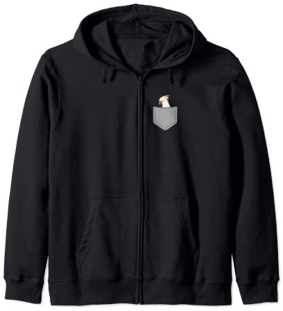 Lustiger Kakadu-Vogel in der Tasche Kapuzenjacke