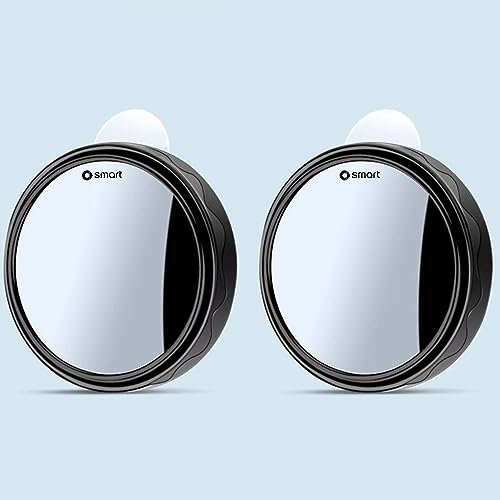 GRONGU Auto-Toter-Winkel-Spiegel, Für Smart 450 451 453 Fortwo Forfour, Saugspiegel-Autozubehör,Black-