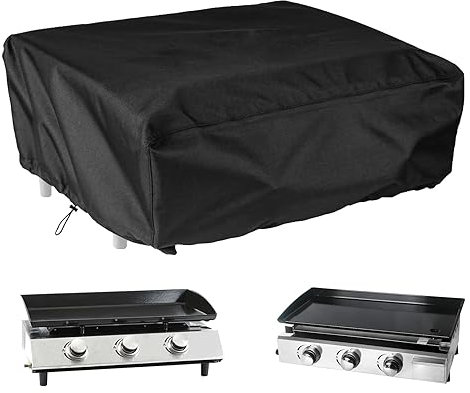 AXPQHL Schutzhülle für Plancha, Abdeckhaube für Plancha,600D Oxford wasserdichte Housse für Plancha mit elastischem Spannband,60 * 45 * 25CM, Schwarz