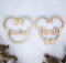 Bola MICKEY, MINNIE de navidad de madera personalizada con nombre, cordel incluido, Adornos navideños. Ornamento Decoraciones colgantes de Navidad para el árbol de Navidad. Decoración navideña.