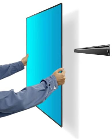 Auoace No Stud TV Wall Mount, 32-75 inch Drywall Studless TV Bracket, Holds up to 150 lbs, No Damage, No Drill, Non Screws, Low Profile, Easy Install Smarts TVs Mounting Hanger, Include Hardware Kit