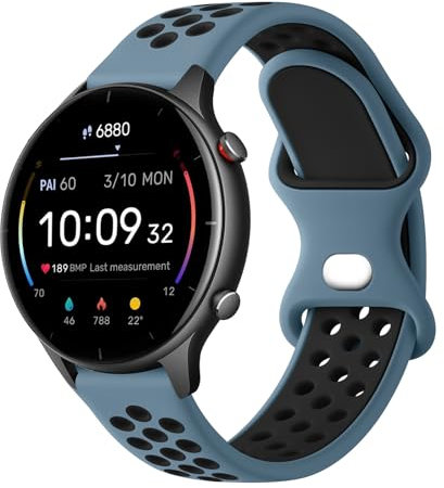 Vancle for Xiaomi Mi Watch Silicone Band - S1/S1 Active/Color Sport - 1.22mm Soft 2-Color Strap