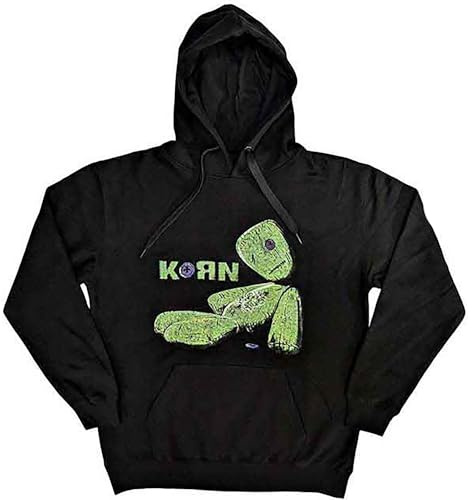 Rock Off officially licensed products Korn Kapuzenpullover Issues Tracklist Band Logo Nue offiziell Herren Schwarz M
