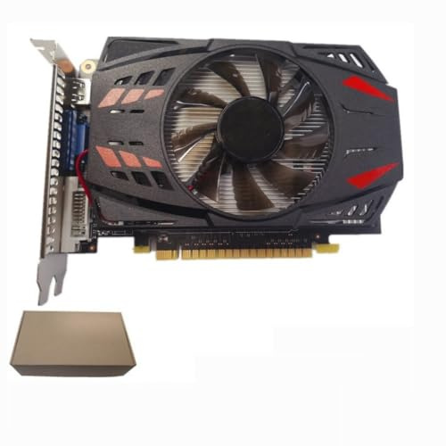 Wokyo GTX550TI Gaming Scheda Grafica, 2GB GDDR5 128BIT Singola Fan Computer Video Schede Grafiche Supporta 4K HDR DP HDMI DVI