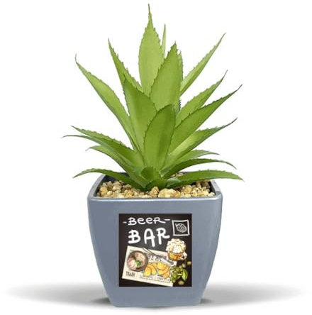 no/no Künstliche Ananas-Vase, Motiv: Steakbar, Frankreich, Toast, Bier, Mini-Dekoration