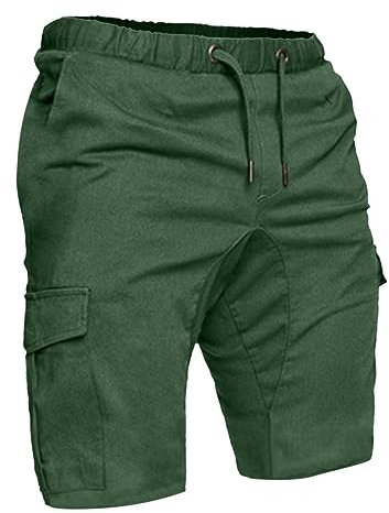 Prime Deals of The Day Today Only Herren Lässige Stretch mit sportlicher Mode Mann Feste Elastische Taille Mittlere Taille Lose Taschen Bandage Shorts Cargo Hosen