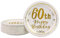 AHPYEUHK 60th Birthday Paper Plates 7 Party Dessert Plates 50 pcs White and Gold 60th Decorations Disposable Tableware Party Supplies