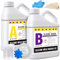 Kit per la creazione di stampi in silicone, 1 L gomma siliconica liquida elastica per realizzare stampi in silicone, fusione, in silicone traslucido 18 A, per resina fai da te, candele, sapone