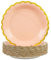 50 Pièces Assiette Jetable Festonnées 23cm, Rose Assiettes en Carton Vaisselle Jetable Anniversaire pour Barbecue Anniversaire Fête Douche de bébé Mariages (Or Rose, 23cm)