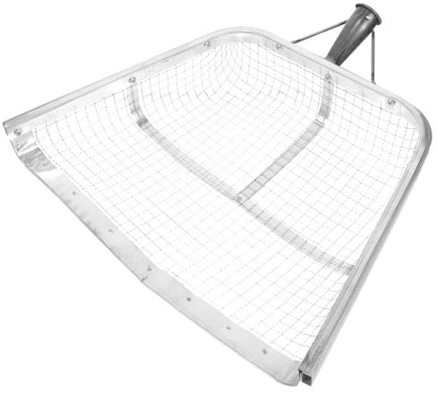 VANZACK Pala Con Setaccio in Ferro Con Manico Ergonomico Piccola Pala Per Paletta Per Cereali Bricchette Di Carbone
