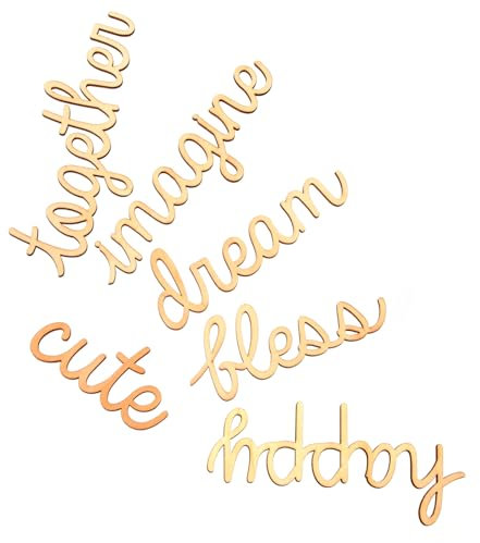 SEWACC 18 Stk Holzausschnitte Mini-buchstaben Geschenkanhänger Unvollendete Wortausschnitte Dekorative Bastelbuchstaben Hochzeitszeichen Wortdekoration Buchstabendekor Etiketten Hölzern