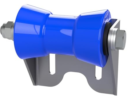SUPROD Polyurethan Kielrolle mit Halter U Sliprolle Bootstrailer Sliphilfe verzinkt