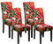 Stuhlhussen Weihnachten 4er Set, Weihnachts Stuhlhussen Weinachtsdekorationen Stuhlbezug, Weihnachtsstuhlhussen Stuhlhussen Schwingstühle, Stretch Stuhlhussen Chair Cover Universal Stuhlbezüge