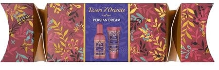 Tesori d'Oriente Geschenkset 'Persian Dream ', Set aus 100 ml Eau de Toilette und 75 ml Cremedusche, Körperpflege mit Granatapfel & Rooibos-Tee, Wellness-Ritual für Körper & Sinne