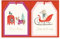 Punch Studio 71833 Weihnachts-Geschenkanhänger mit Bändern und Goldfolie, Schneetaghunde, 12 Stück – 6 von jedem Design, 7,6 x 10,2 cm