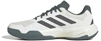 adidas Herren CourtJam Control 3 Clay Tennis Shoes Tennisschuhe, Off White/core Black/Aurora ivy, 44 2/3 EU