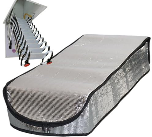 Couverture d'isolation pour escaliers de grenier, couverture d'escalier d'isolation de porte de grenier - Escalier grenier, porte, échelle, isolateur, tente rétractable - 25 pouces x 54 pouces x 11
