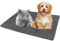 Lollanda Self heating cat bed, Fluffy Self Heating Pad for Dogs and Cats, Warming Thermal Cat Beds with Non-Slip Base and Machine Washable for Indoor Outdoor Cats, Dogs (Grey)