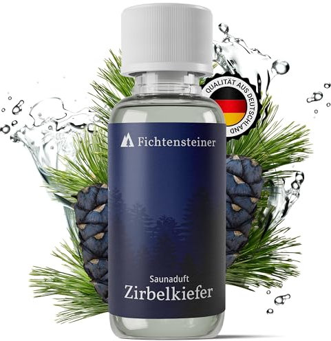 Fichtensteiner Saunaaufguss Zirbelkiefer - Sauna Aufgussmittel - Ergiebiger Sauna Aufguss für bis zu 100 Sauna Aufgüsse - Saunaduft Aufguss Konzentrat - Sauna Duft - 100ml Aufguss Sauna Zubehör
