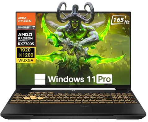 ASUS TUF A16 Gaming Laptop, Radeon RX 7700S 8 GB(Beats RTX 4060), AMD Ryzen 7 7735HS(Up to 4.75 GHz, Beats i7-13620H), 16 FHD 165 Hz, 64 GB DDR5, 4 TB SSD, Wi-Fi 6, Windows 11 Pro, Office 2024