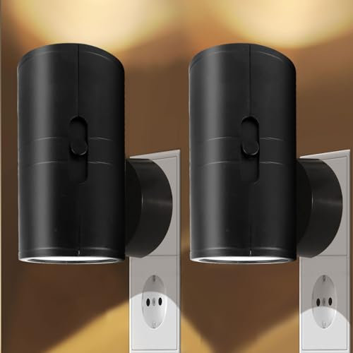 KBIBCK LOT DE 2 Veilleuses LED, Veilleuses LED, Veilleuse Prise Electrique, Prise Electrique avec Commande Tactile, Veilleuse Plug and Play pour Cuisine, Couloir, Escalier, Salon