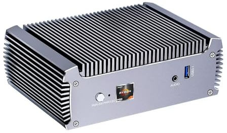 CYMINILMDPC Firewall router Fanless Mini PC Ryzen 5 5600U (fino a 4,2 GHz) 6 nuclei 12 fili Micro PC server Barebone PC 2 LAN Router Gaming Computer Win11 2x4K WiFi6,2*DMI2.0