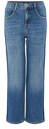 OPUS Damen Boyfriend | Boyfriend Jeans LANI Stripe Mid Rise mit Stretch mid Dynamic Blue, 38 L26
