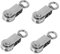 Mobestech 4 Stück Ringscheibe edelstahlstrohlme gym zubehör hebeanlagen Block-and-Tackle-Flaschenzugsystem Hühnerdraht verschleißfeste Ringrolle rostfreie Seilrolle Rostfreier Stahl Silver