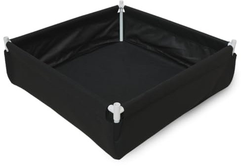 Hochbeet aus Filz 90 x 90 x 25 cm (M) Pflanzenständer 90 x 90 cm, atmungsaktiver Topf für Indoor- und Outdoor-Anbau, Pflanzgefäß für Außenbereich/Balkon, erhöhter Gemüsegarten aus Stoff