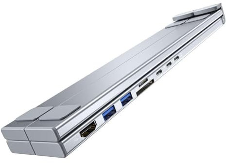 USB C Docking Station Docking Station Stand USB C Dock Tablet Laptop con 4K 2 HDMI Dock 3.1 Stazione USB 100W PD per Macbook