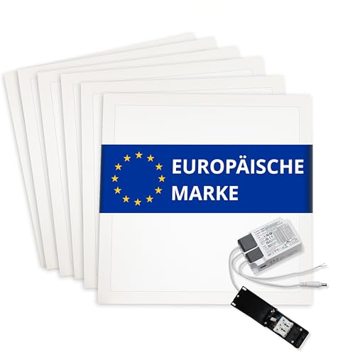 INNOVATE LED Panel 62x62 DALI dimmbar [Backlight-Panel LED Deckenleuchte dimmbar inkl. Trafo] Deckenlampe Odenwalddecke I Panel Deckenleuchte Einbauleuchten Büro I Deckenplatten 62x62 Rasterdecke