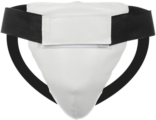 EXAOMBLE Protecteur Entrejambe Intégré Résistant pour Garçon Fille Protection Professionnelle Flexible PU et Abs pour Boxe Taekwondo et Arts Martiaux Portable et Confortable