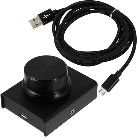 SHINEOFI Volume Control Knob for Pc Line Volume Control with Audio Mute Simple Structure Easy to Use Metal Housing Rotary Shaft USB Cable Plug And Play System Independent Quality Sound Adju
