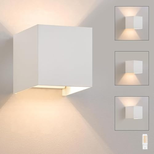 Homefire Wandlampe Innen/Aussen Wandleuchte Weiß Aussenlampe 3000K