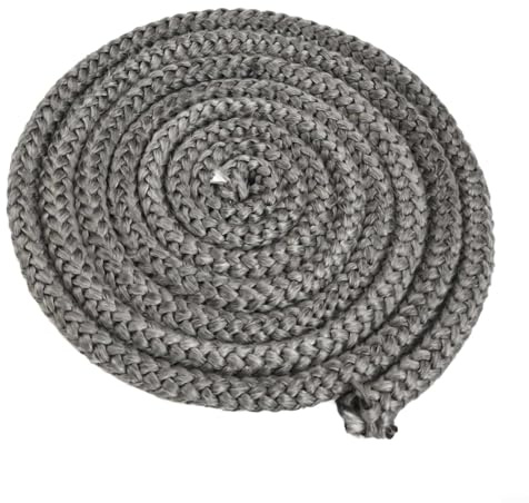 Joint d'étanchéité rond pour porte de cheminée et poêle à bois avec colle en fibre de verre Diamètre 8 10 12 14 16 mm Longueur environ 2,5 m x 12 mm