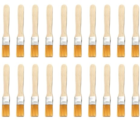 UKCOCO 20pcs Small Keyboard Cleaning Brush Set with Nylon Metal and Wooden Handles for Paint and Dust Removal, Ergonomic Design for Home and Housework Dedusting and Maintenance