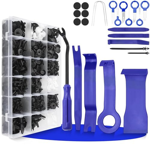 720PCS Outils Demontage Garniture Auto,Clips De Fixation De Voiture Universels Pour Habillage De Porte, Pinces, Parechocs, Outil Démontage Outils Pour Garnitures Panneaux Auto
