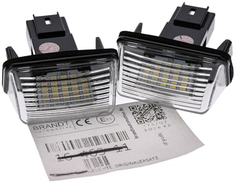 BRANDT AUTOMOTIVE Kennzeichenleuchten LED kompatibel mit Citroen Berlingo I II III 96-25 C3 I II 02-16 C4 I II 04-18 C5 I II 01-17 DS4 I 11-18 Jumpy III 16-25 Xsara Picasso I 99-12