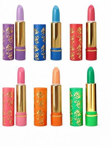 Lot de 6 Rouges à Lèvres Magiques – Change de Couleur selon le pH – Longue Tenue – Hydratant – Teintes Personnalisées