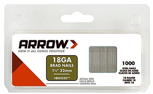Arrow ABN1820 Brad Nails, Silver, 1 1/4 inch / 32 mm