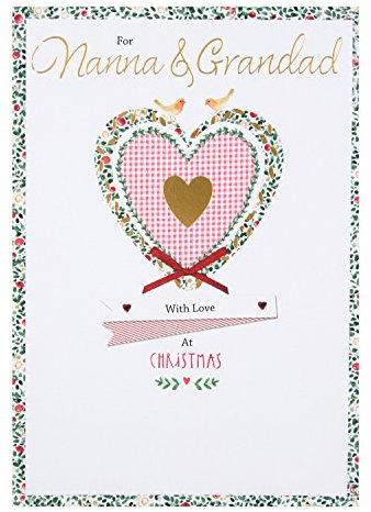 Hallmark-Weihnachtskarte für Großeltern – „Nanna & Grandad“ - Größe: M Mit Liebe Oma und Opa