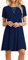 MOLERANI Damen Sommerkleider Casual T-Shirt Kurzarm Strandkleid Loose Swing Damen Kleid (L, Navy blau)