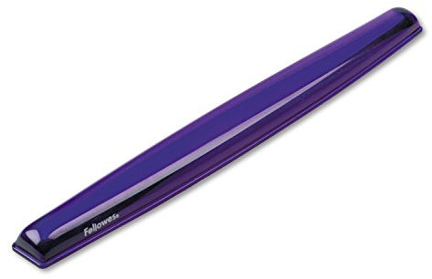 Fellowes Crystals Gel Keyboard Wrist Rest - Ergonomic Wrist Support with Non Slip Rubber Base for Computer Laptop and Home Office - Purple