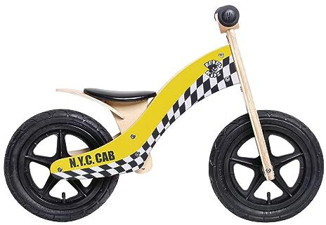 Rebel Kidz Unisex Jugend Wood Air Lernlaufrad, Gelb, One Size
